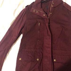 Burgundy Utility Jacket